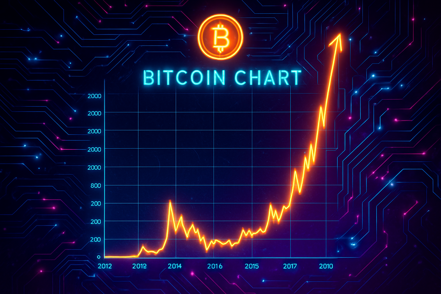 Gráfico de crescimento do Bitcoin